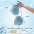 3PCS Ultra-Thin Breathable Ice Silk Top Bras Women's Bustier Underwear Seamless Back Halter Vest Wrap Wireless Bras Solid Color