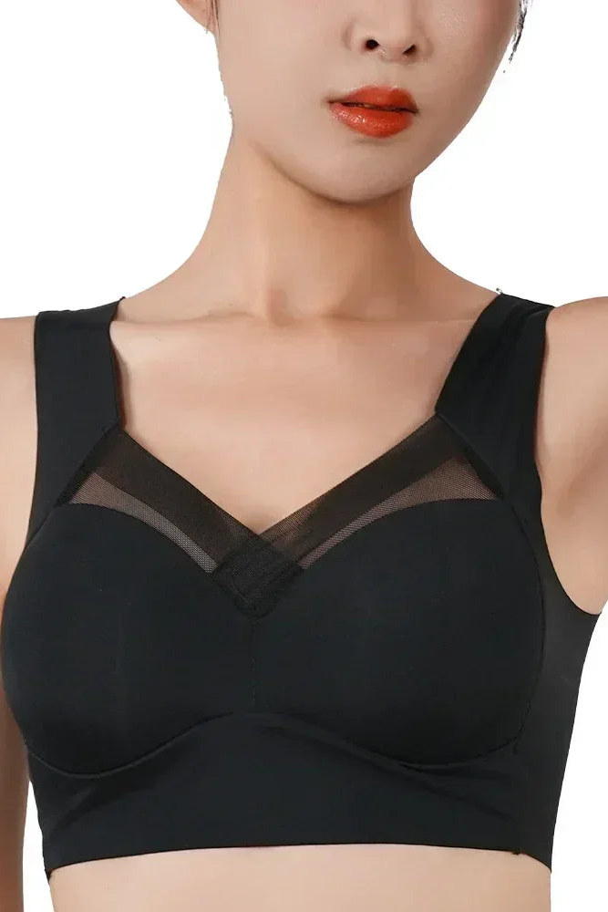 1pc Womens Ice Silk Minimizer Bras Large Size Underwear Seamless Lingerie Push Up Sport Thin Cup Sexy Mesh Yarn Bra for Women