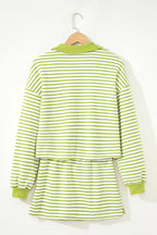 Juniper Stripe Collared Pullover and Skort Outfit