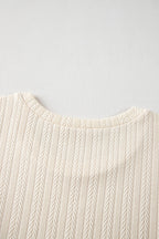 Violet Puff Sleeve Textured Blouse
