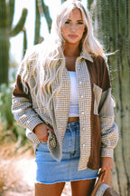 Luna Houndstooth Loose Shacket-2