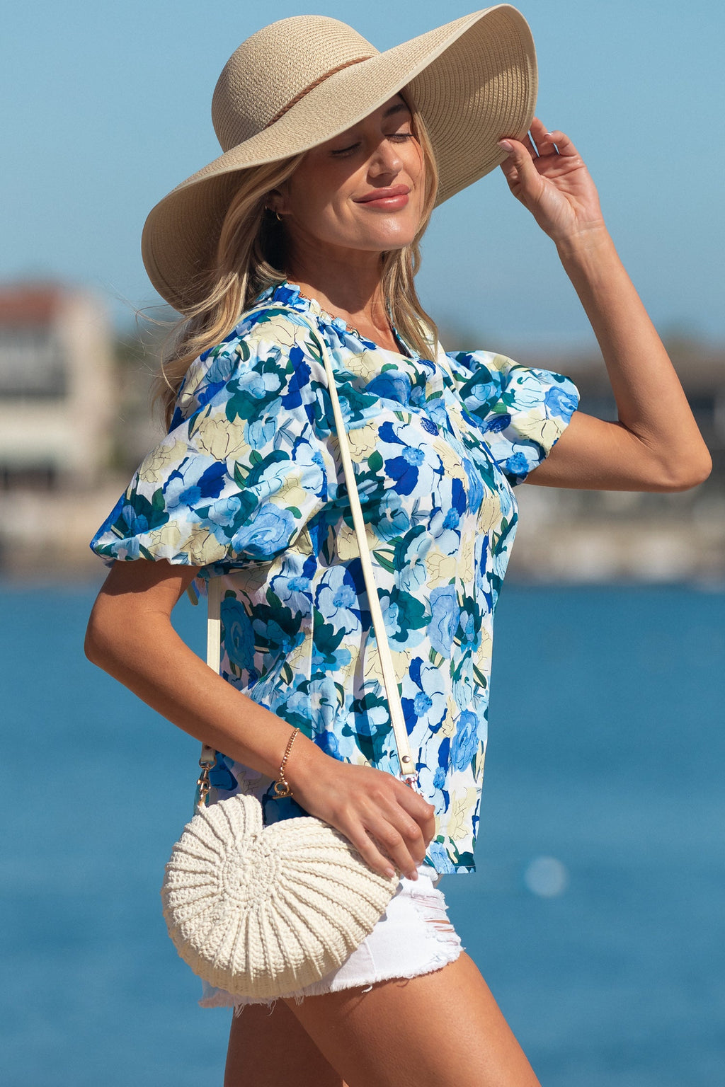 Leilani Short Puff Sleeve Blouse-2