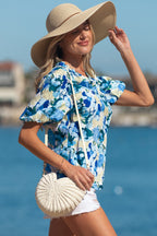 Leilani Short Puff Sleeve Blouse-2