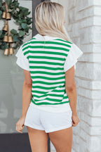 Luisa Ruffled Short Sleeve Blouse-1