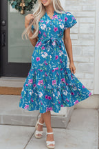 Tessa Tie Belted Long Dress