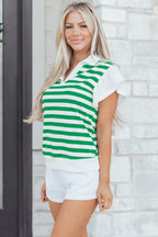 Luisa Ruffled Short Sleeve Blouse-3