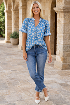 Hana Detail Short Sleeve Blouse-4