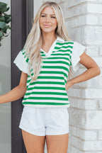 Luisa Ruffled Short Sleeve Blouse-4