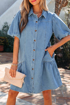 Joy Ruffle Hem Patchwork Dress
