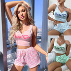 Summer Women's Pajamas Two-piece Set Sexy Sling Vest Shorts