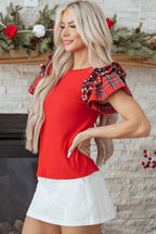 Beatriz Ruffle Short Sleeve PLUS Blouse-2