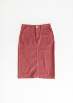 Erica Cotton Twill Midi Skirt