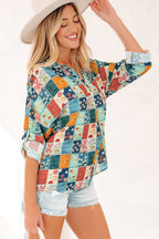 Zyla Up Sleeve Shift Blouse-2