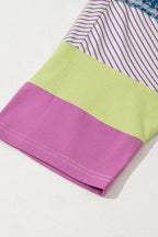 Kyra Patchwork Bracelet Sleeve Blouse