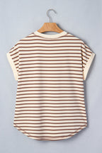 Keira Stripe Half T Shirt