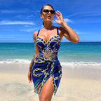 Women's One-piece Swimsuit With Beautiful Back Printing