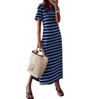 Spring European Style Loose Floral Dress