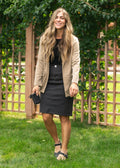 Remi Onyx Black Denim Midi Skirt